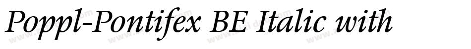 Poppl-Pontifex BE Italic with Oldstyle Figures字体转换